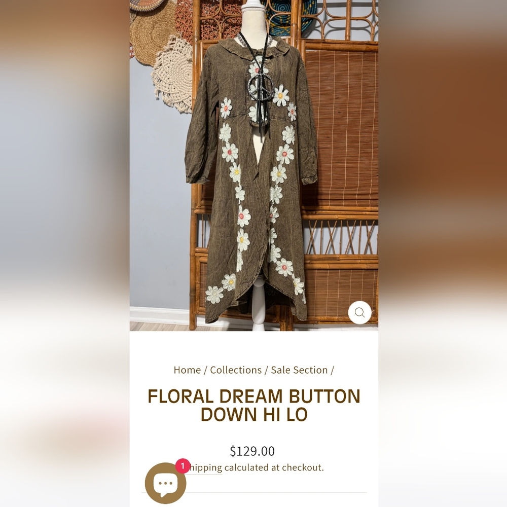 Paper Lace Floral Dream button down
